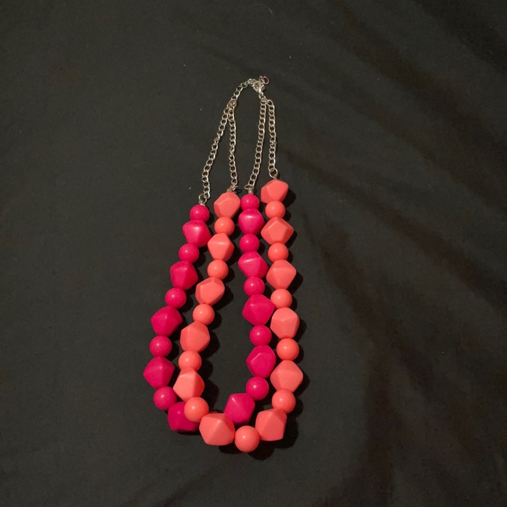 Double beaded plastic necklace